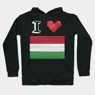 I love Flag from Ungarn Hoodie